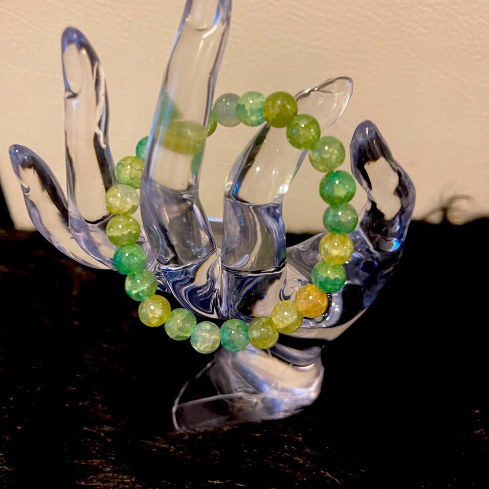 Cute Green Beaded Bracelet